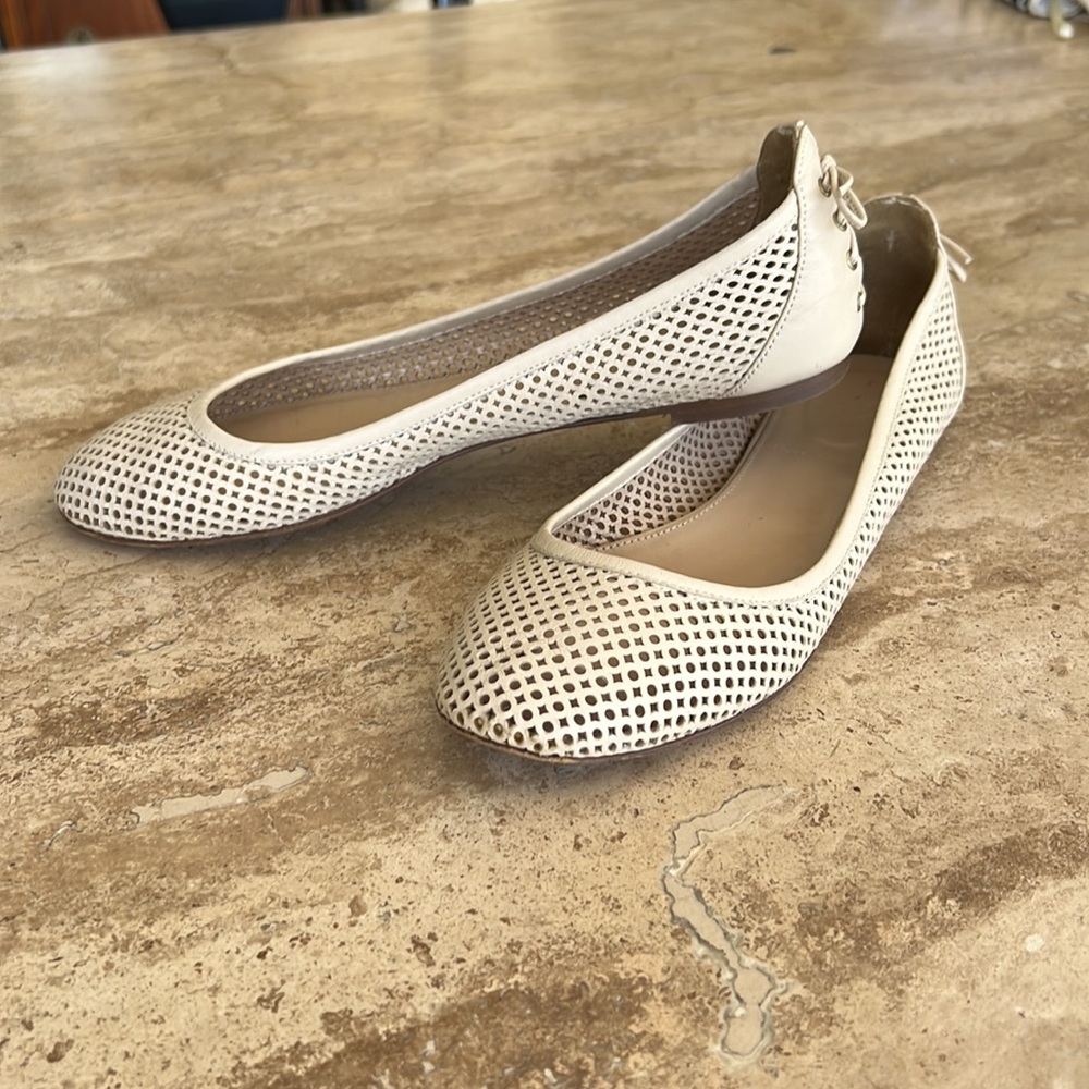 J Crew QUORRA LEATHER BALLET FLATS. Made in Italy